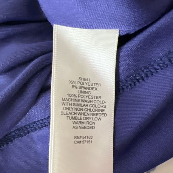 Eliza J Dress Women 10 Blue White Floral Allover Print Cap Sleeve Sheath Stretc - Picture 6 of 14